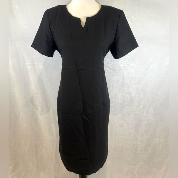 Duo Maternity black notched vneck career maternity dress size medium - Picture 1 of 5